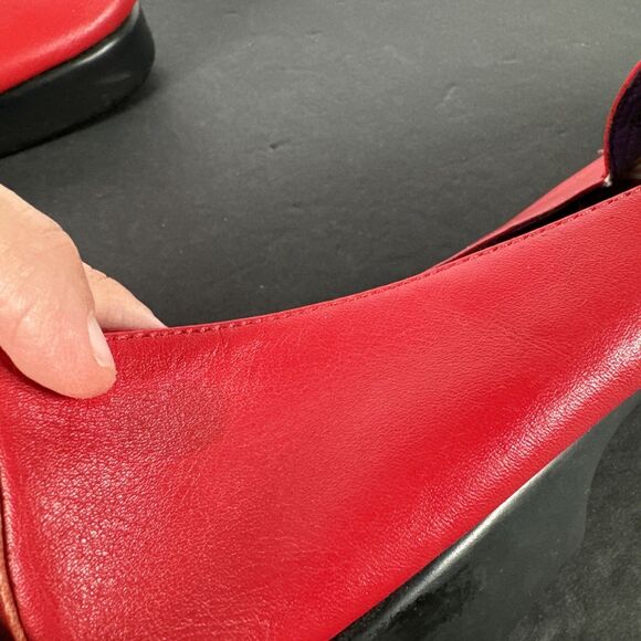 VTG Grashoppers by KEDS RED HAT SOCIETY shoes Red leather size 7.5 M PREOWNED‎ - Picture 5 of 9